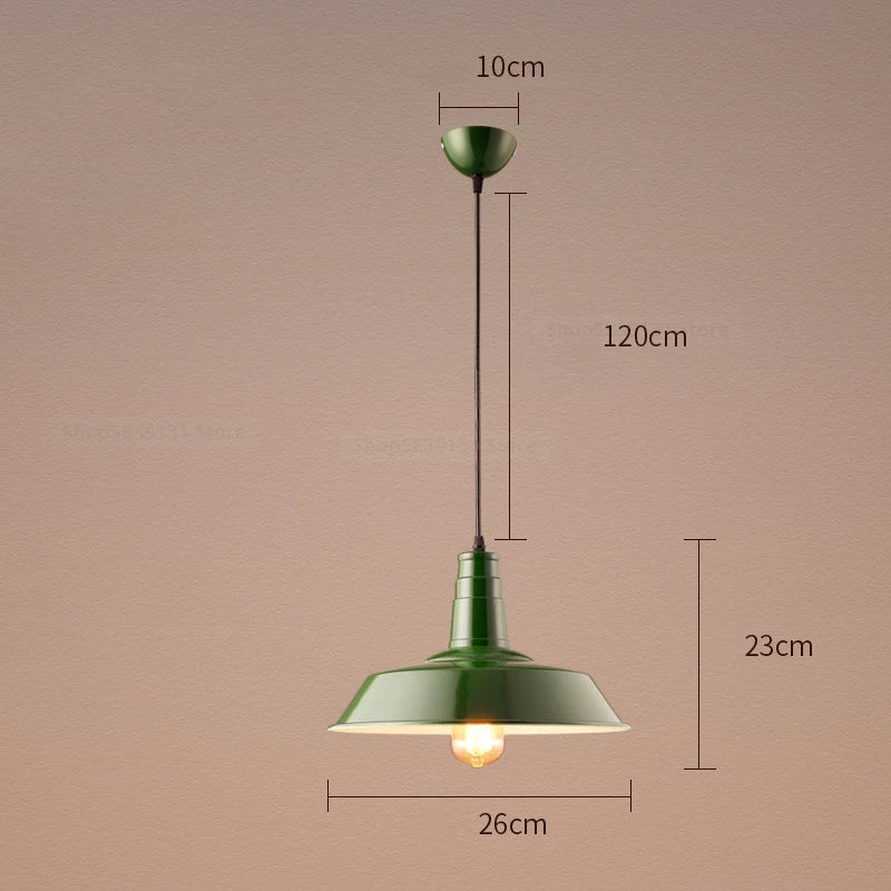 Nordic Industrial Retro Pendant Light – E27 Vintage Loft Bar Cafe Lamp