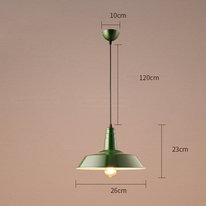 Nordic Industrial Retro Pendant Light – E27 Vintage Loft Bar Cafe Lamp