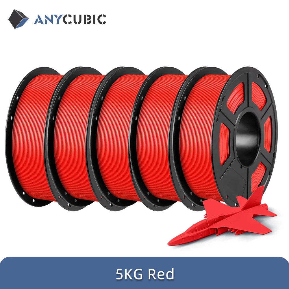 ANYCUBIC PLA 3D Printer Filament – 5KG / 1.75mm, Eco-Friendly, EU & US Warehouse, For Kobra S1C / K3C