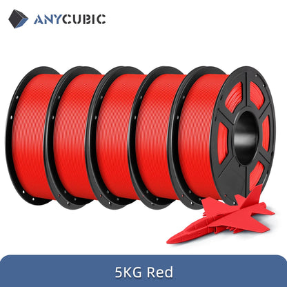 ANYCUBIC PLA 3D Printer Filament – 5KG / 1.75mm, Eco-Friendly, EU & US Warehouse, For Kobra S1C / K3C