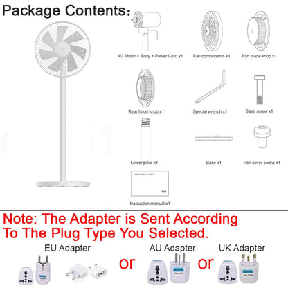 Xiaomi MIJIA Floor Fan — 7 Blade, 90° Wide-Angle Oscillation, Mi Home APP Control, Wired