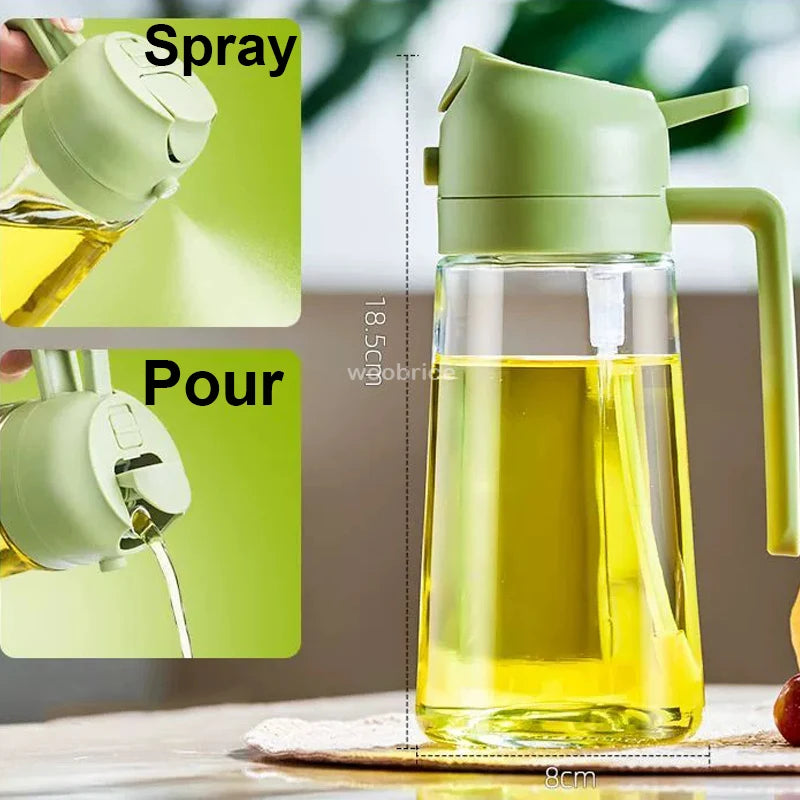 2-in-1 Pour & Spray Oil Dispenser Bottle | 500ml Kitchen Oil Sprayer