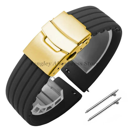 Quick Release Silicone Watch Strap 18–24mm – For Huawei, Seiko, Omega, Fossil & More