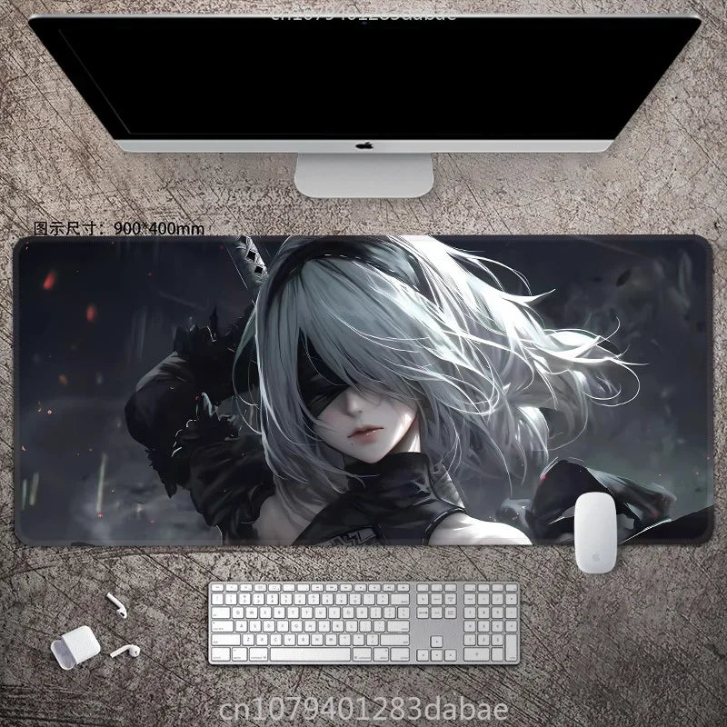 NieR: Automata Leather Gaming Mouse Pad — Waterproof Desk Mat, E-Sports