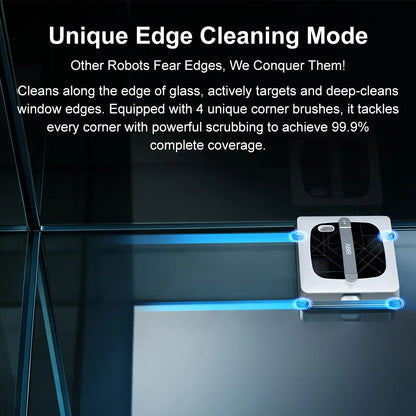 ABIR WD10 Window Cleaning Robot – Dual Roller Brushes, 10000Pa Suction, 6-Way Water Spray & Remote