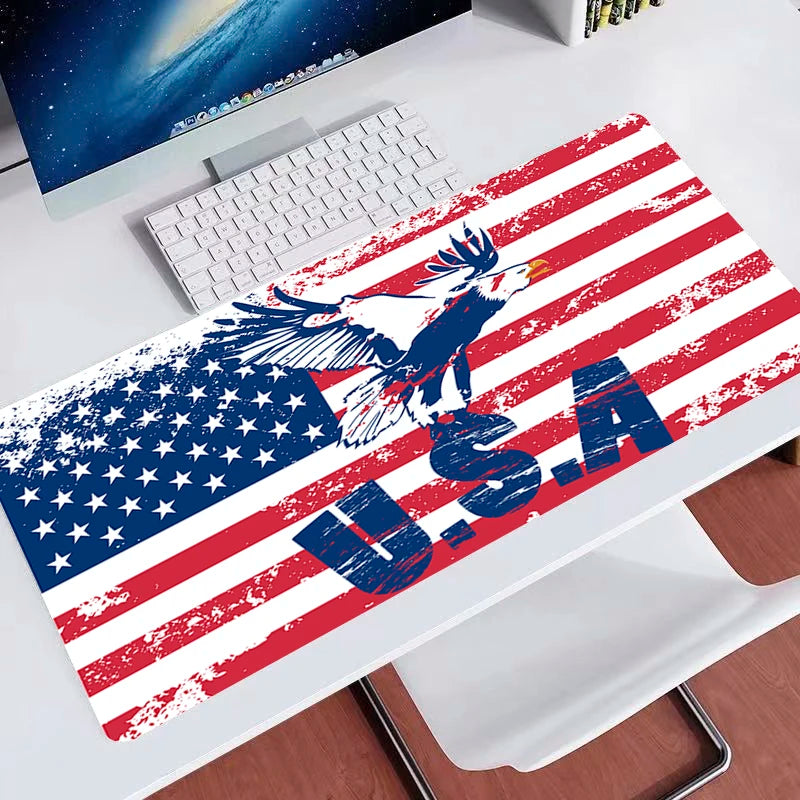 USA Flag XXL Extended Gaming Mouse Pad – 900x400mm Anti-Slip Desk Mat for Keyboard & Mouse