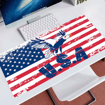 USA Flag XXL Extended Gaming Mouse Pad – 900x400mm Anti-Slip Desk Mat for Keyboard & Mouse