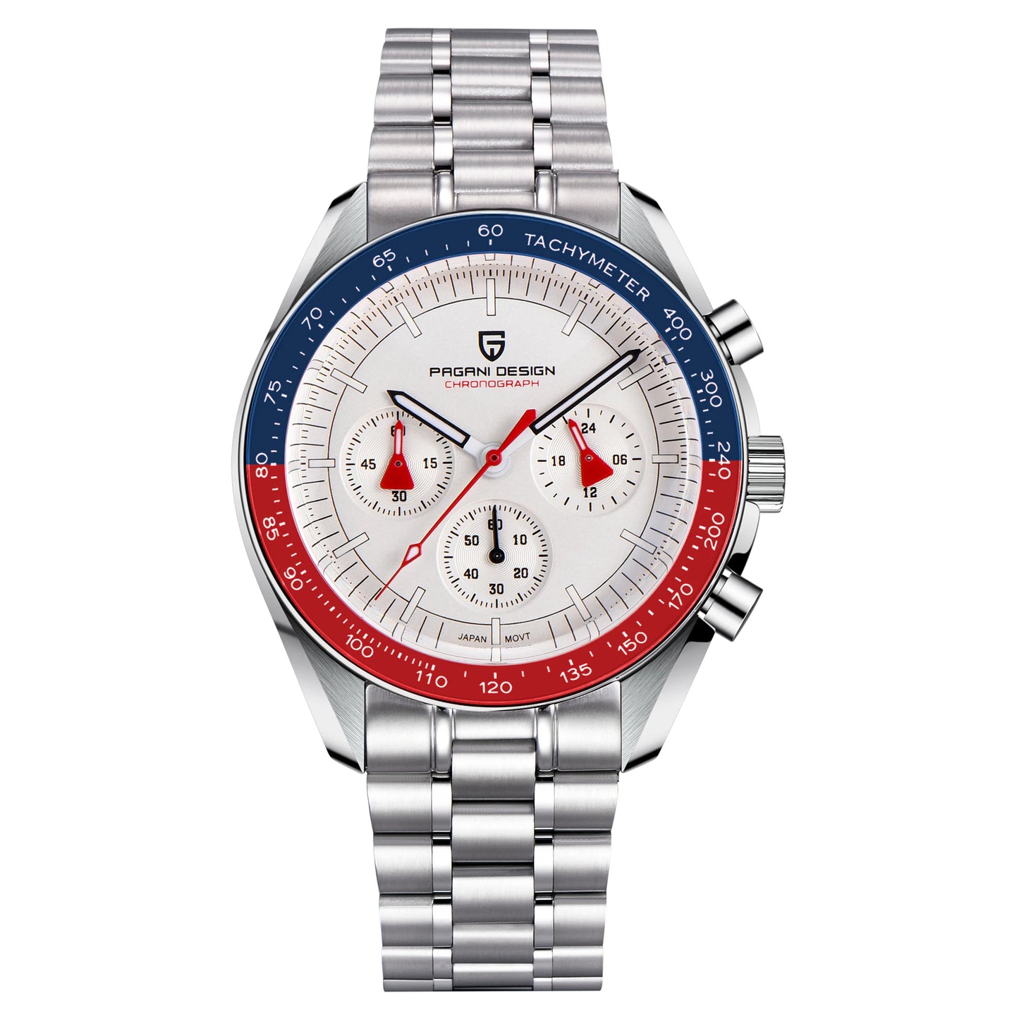 PAGANI DESIGN V5 Moon Men's Watch – Luxury Quartz Chronograph, Waterproof, Stainless Steel, 2026