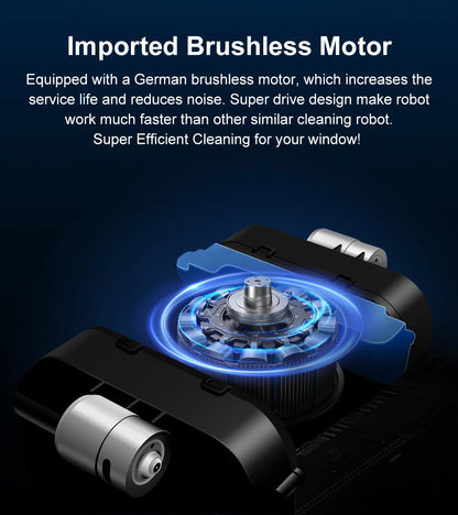 ABIR WD9 Robot Window Vacuum Cleaner – 9000Pa, 4-Way Water Spray, Laser Sensor, Wet & Dry