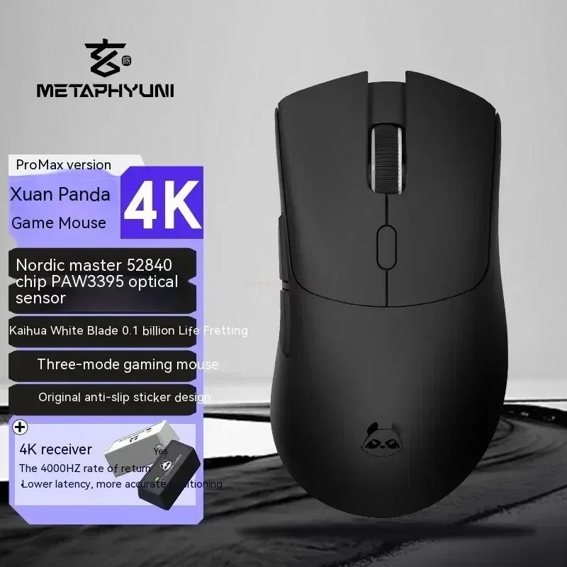 Metaphyuni Metapanda P1 Pro Wireless Gaming Mouse – PAW3395, Low Latency, Lightweight, Ergonomic