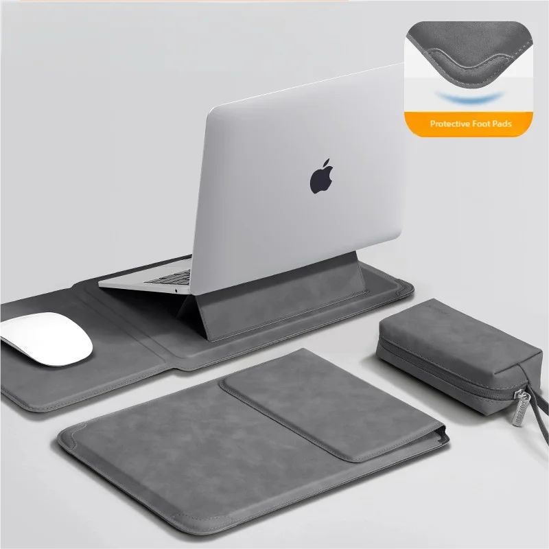 TAIKESEN Laptop Sleeve Case with Stand – PU, 13–16 Inch, for MacBook Air/Pro, Huawei, HP, Dell (Unisex)