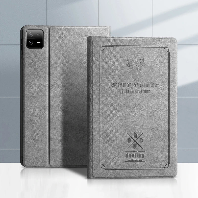 Slim Retro Stand PU Leather Case for Xiaomi Mi Pad 4 / Redmi Pad 5 Pro / Pad 5 / Pad 6