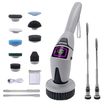 10-in-1 Electric Cleaning Brush | Multifunctional | Bathroom & Toilet | Voice Announcement