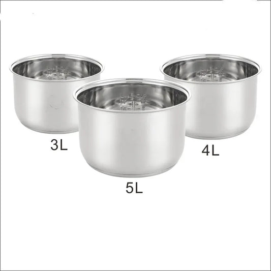 Stainless Steel 304 Rice Cooker Liner | 1.2L–8L | Compatible with Oxhaier, SKG & Universal Brands