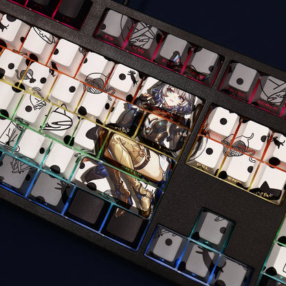 Honkai Star Rail Cipher PBT Keycaps – 108 Keys, Dye-Sub, Backlit, 61/87/104/108 Layout