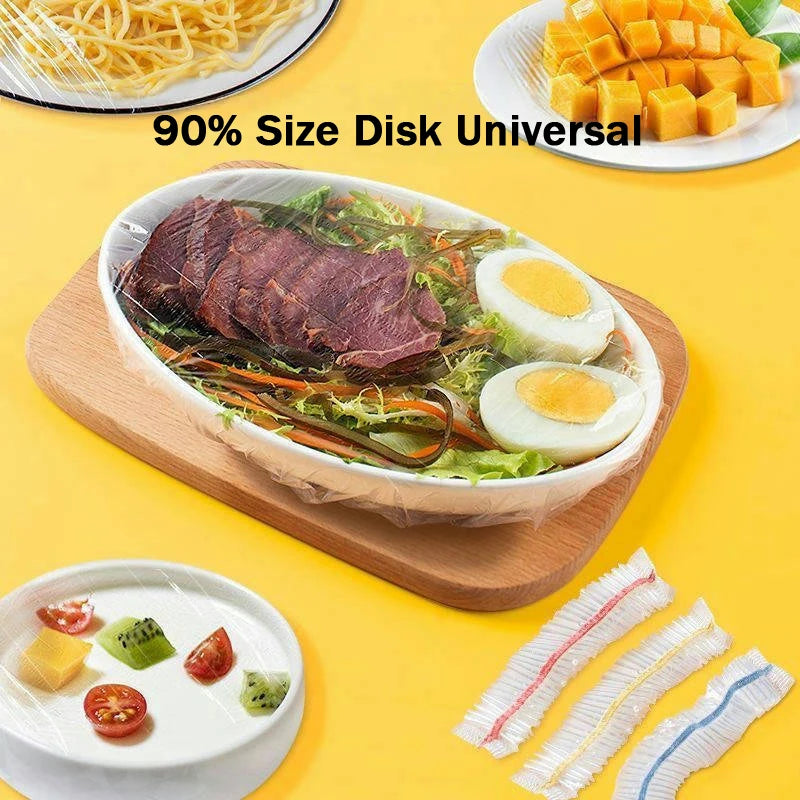 Elastic Food Cover Bags | Reusable PE Cling Wrap for Plates & Bowls | 50–1000 pcs