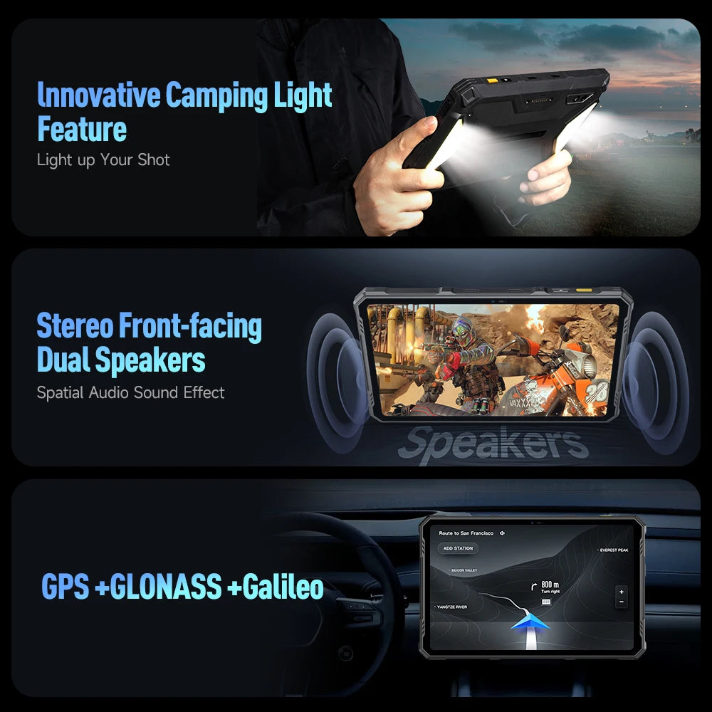 Ulefone Armor Pad 3 Pro – Rugged Tablet, 33280mAh, MT8788, 16GB+256GB, 10.36" 2K, 50MP, 4G LTE, Android 13