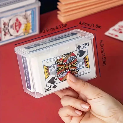 Clear Playing Card Storage Box | Transparent Deck Case 3-4 Pack