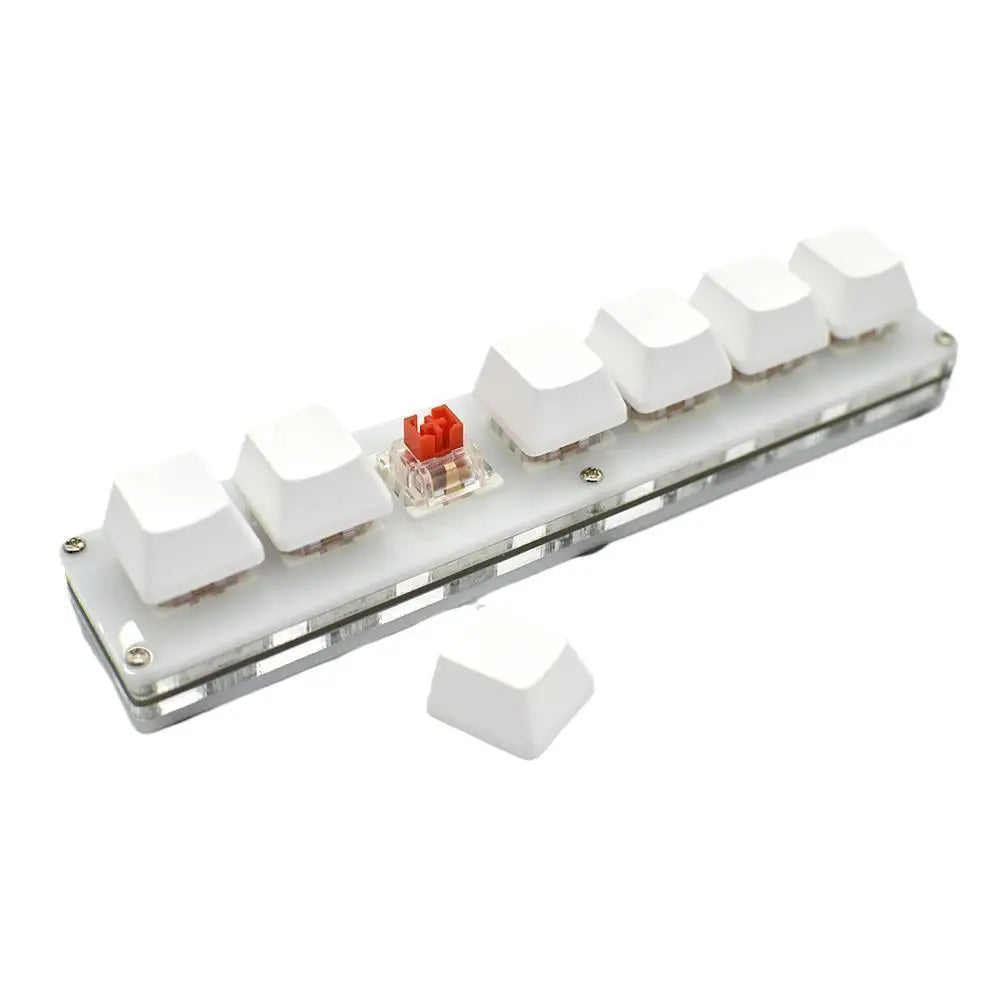 Mini 7-Key Programmable Macro Mechanical Keyboard – USB Wired DIY Macropad for Gaming & Work