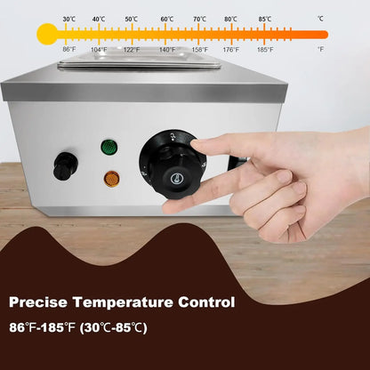 Chocolate Melting & Tempering Machine – 2/3 Tank Stainless Steel with Lid