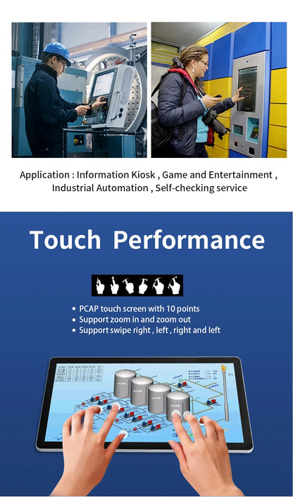 Industrial Touch Panel PC 15.6"/17.3"/18.5" – Android 11/Win 10, Waterproof, Wall Mount