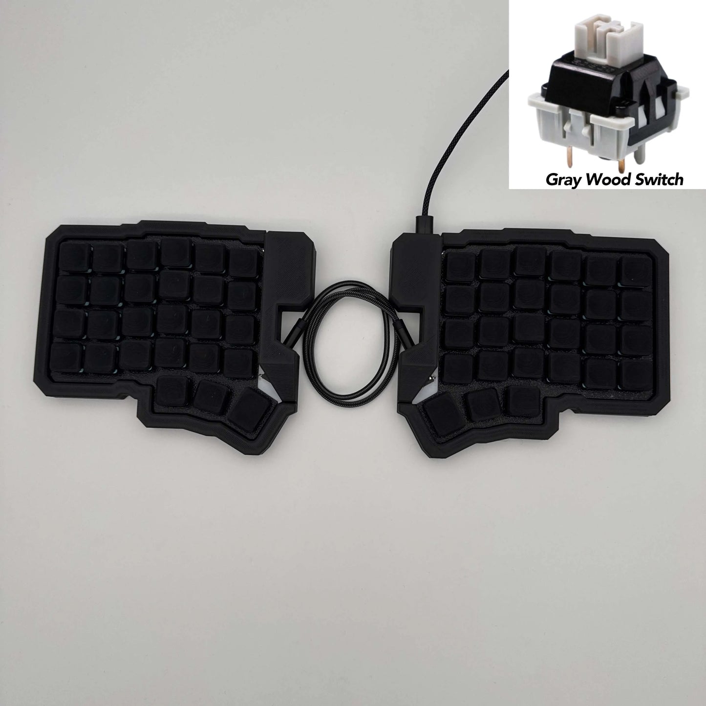 Silakka54 Split Ergonomic Keyboard Kit | QMK/VIAL | MX & Choc Switch | TRRS Cable | Custom PC Accessory
