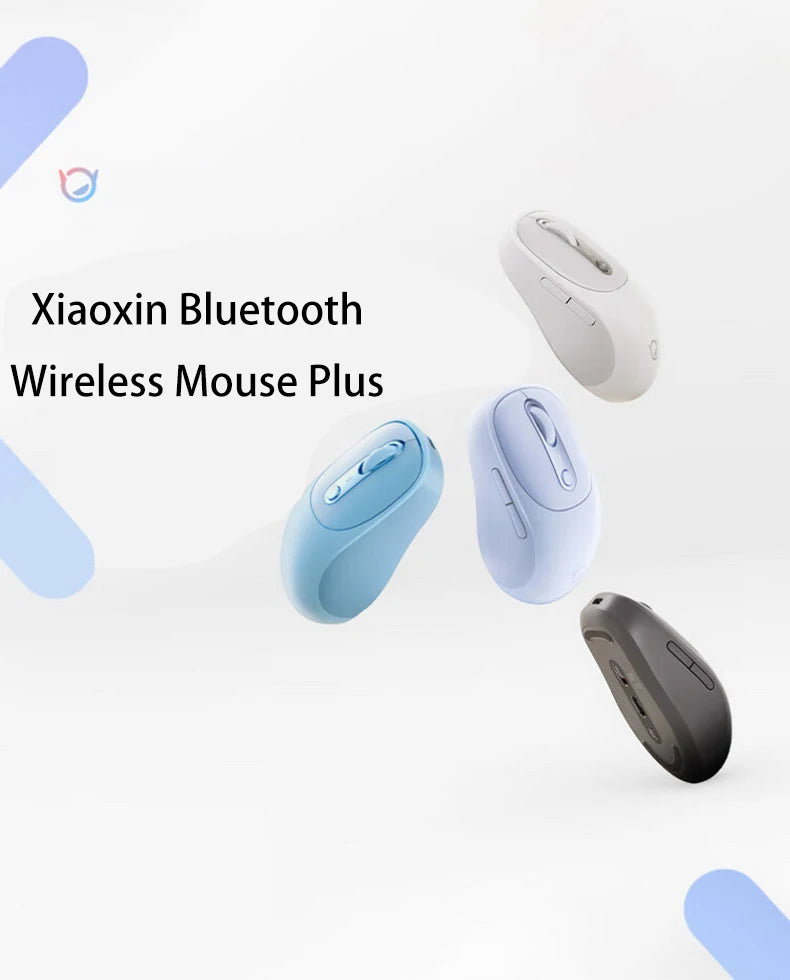 Lenovo Xiaoxin Plus Bluetooth Dual-Mode Silent Wireless Mouse – Rechargeable, 1600 DPI