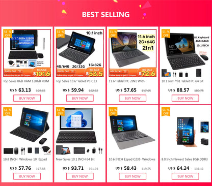 Nextbook G12 Tablet 11.6" – Windows 10, Intel Atom, 2GB+64GB, 9000mAh, WiFi, Touch