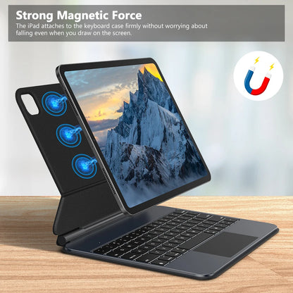 GOOJODOQ Magic Keyboard Case for iPad Pro 11 M4, Air 4/5/6 – PD18W, Pogo Pin, Gesture Trackpad