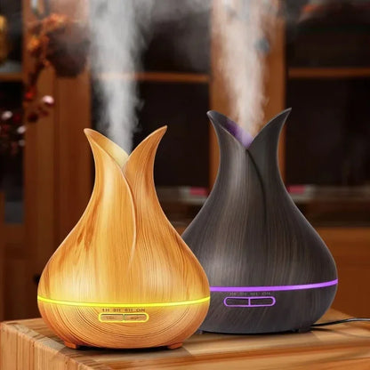 WiFi Smart Air Humidifier & Aroma Diffuser 400ml – Essential Oil, Wood Ball Design