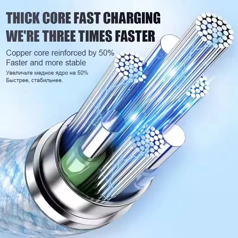 35W Braided USB-C to Lightning Fast Charge Cable for iPhone – 1m / 2m