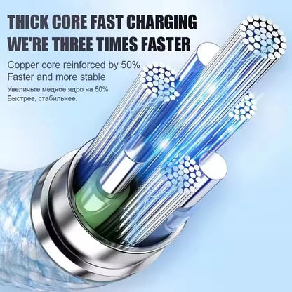 35W Braided USB-C to Lightning Fast Charge Cable for iPhone – 1m / 2m