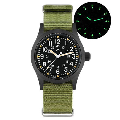 Militado ML05 Vintage Field Watch – 38mm, VH31 Sweep, Sapphire AR Crystal, Luminous