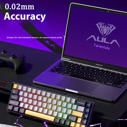 R.E.D. Shopping Aula Win68 HE magnetic hot swap RGB gaming keyboard with mechanical keys for PC gaming, wired connection.