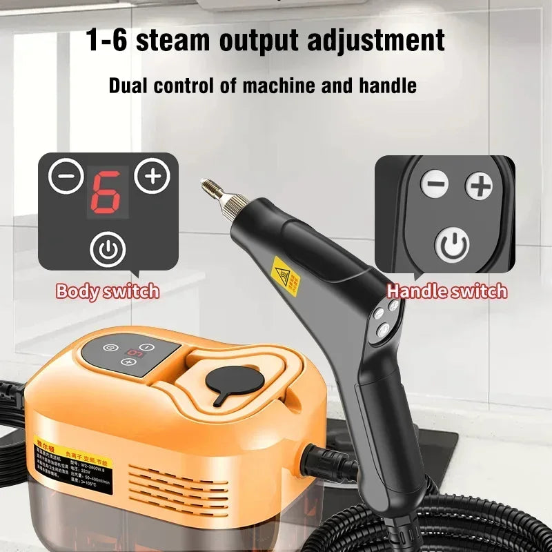 Portable Handheld Steam Cleaner 220V – High Pressure Multifunctional for AC, Kitchen Hood & Car