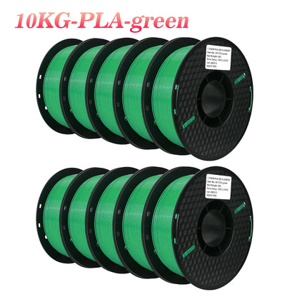 3D Printer Filament Bundle – 10KG, 1.75mm PLA / PETG, 10 Rolls, Mixed Colors & Materials, Fast Ship