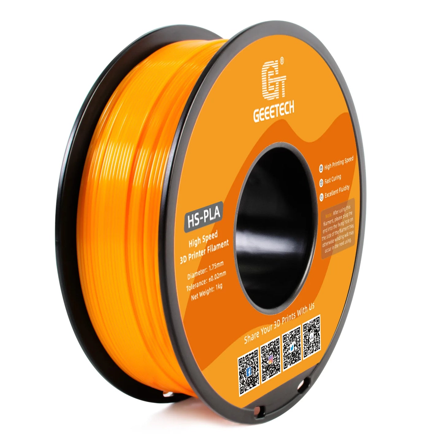 GEEETECH High-Speed PLA Filament – 1.75mm, 1KG, Fast Curing, HS-PLA for High-Speed 3D Printing
