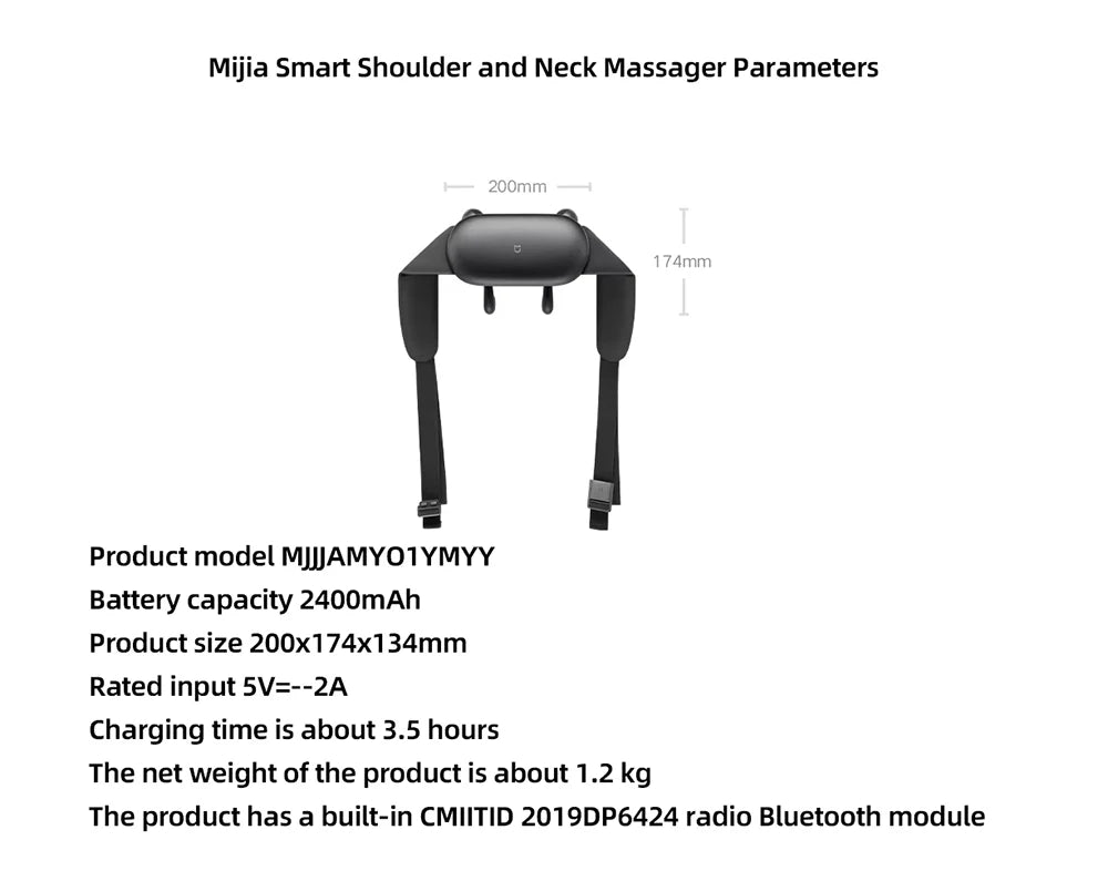Xiaomi MIJIA Smart Neck & Shoulder Massager – Integrated Massage with Hot Compress