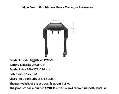 Xiaomi MIJIA Smart Neck & Shoulder Massager – Integrated Massage with Hot Compress