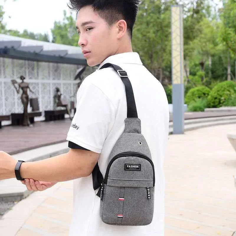 Men's waterproof fanny pack by R.E.D. Shopping with adjustable strap, large capacity, ideal for outdoor and travel activities.