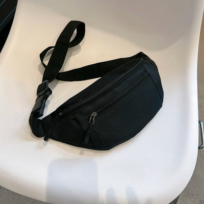 Large Nylon Fanny Pack – Crossbody Waist Bag for Sports & Travel