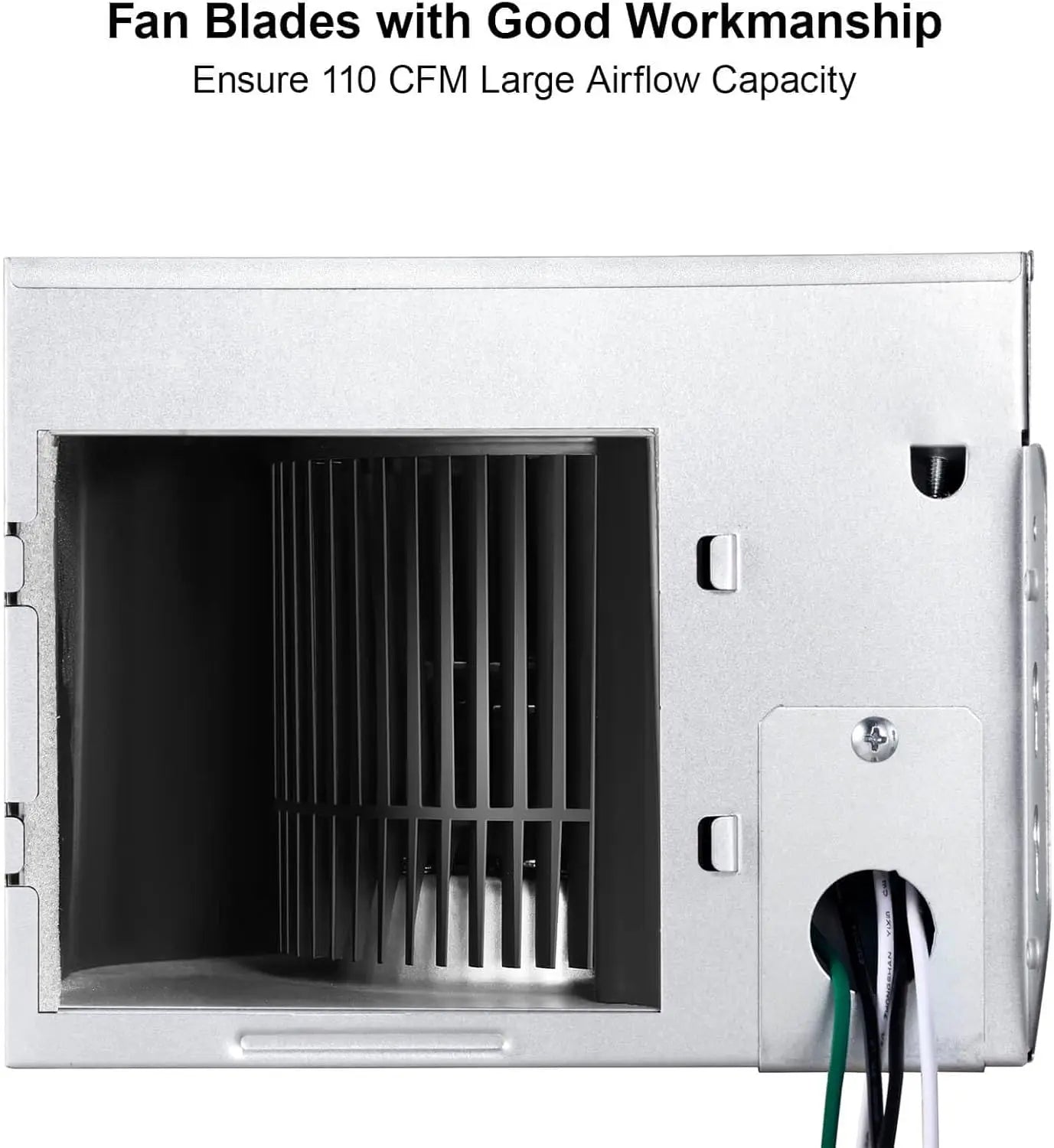 Bathroom Exhaust Fan with LED Light 110 CFM – 3 Color Temps, 1000LM, Ultra Quiet 2.5 Sones