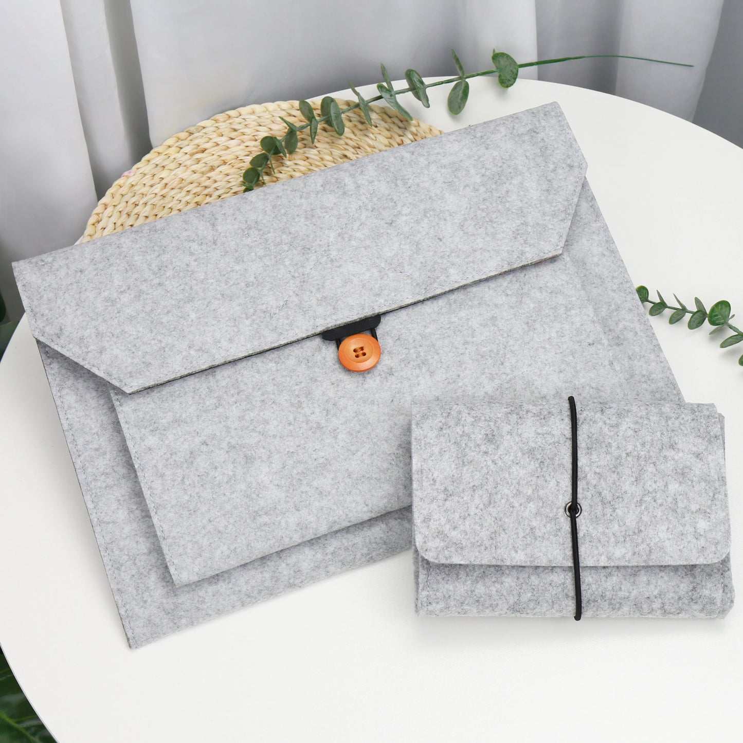Wool Felt Laptop Sleeve Bag – 11" to 15.6" Shockproof Notebook Pouch | MacBook, Lenovo, Samsung, Huawei