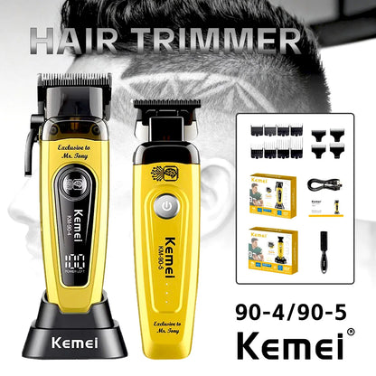 Kemei White 90-4 Professional Hair Clippers – Cordless Barber Clipper Set
