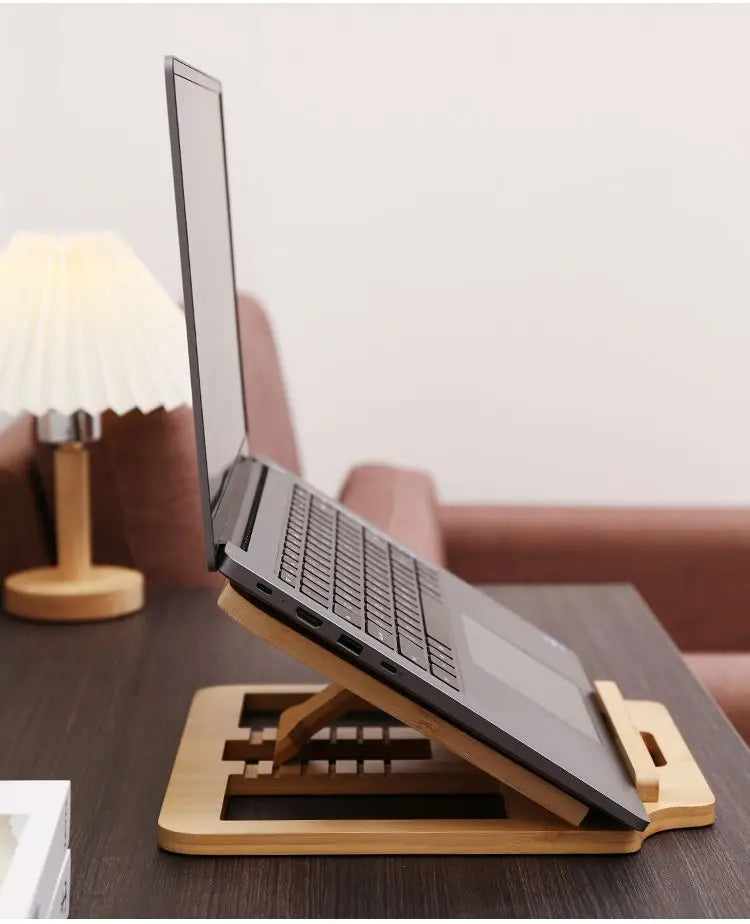 Adjustable Portable Laptop Stand – Foldable, Height-Adjustable, Heat Sink, iPad & Laptop Bracket
