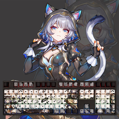 Honkai Star Rail Cipher PBT Keycaps – 108 Keys, Dye-Sub, Backlit, 61/87/104/108 Layout