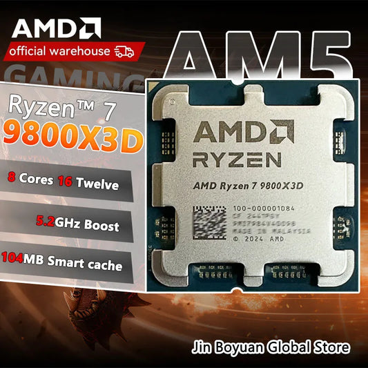 AMD Ryzen 7 9800X3D – 8C/16T, 5.2GHz, 96MB 3D V-Cache, AM5, 120W