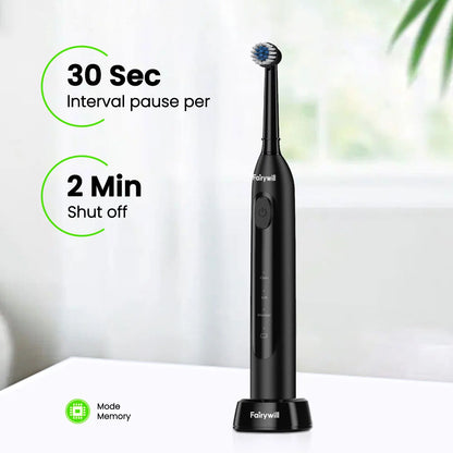 Fairywill T2233 Electric Toothbrush – Sonic Rotation, 4 Heads, 3 Modes, Rechargeable
