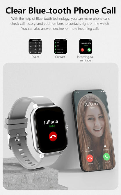 Smart Watch 2025 - 1.83" Display, Bluetooth Calling & Fitness Tracker for Men & Women