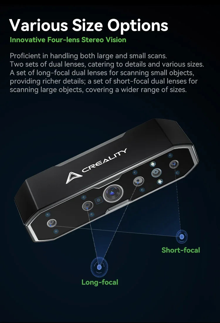 Creality CR-Scan Otter Handheld 3D Scanner – 0.02mm Accuracy | Full-Color | Anti-Shake